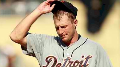 Max Scherzer was 82-35 with 9.6 strikeouts per nine innings in his five seasons with the Detroit Tigers.