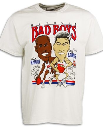 Detroit Bad Boys Authentic Men's Laimbeer-Mahorn T-shirt