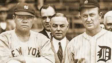 Babe Ruth and Ty Cobb were uneasy with each other during their playing days.
