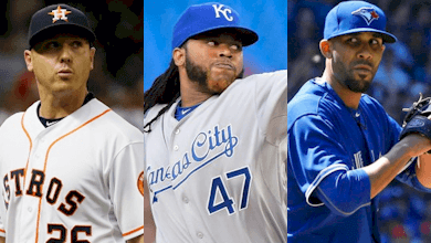 Scott Kazmir. Johnny Cueto, and David Price are top free agent pitchers available in the offseason.