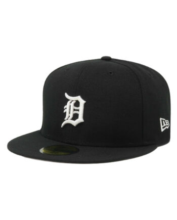 Detroit Tigers 59Fifty Black/White Fitted Cap