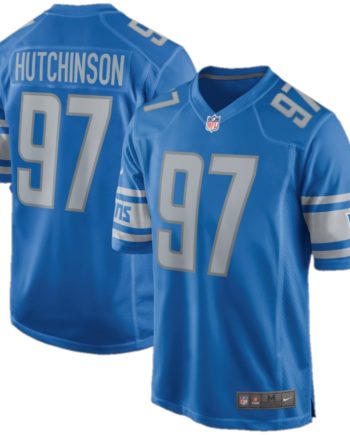 Detroit Lions Hutchinson #97 Home Game Jersey